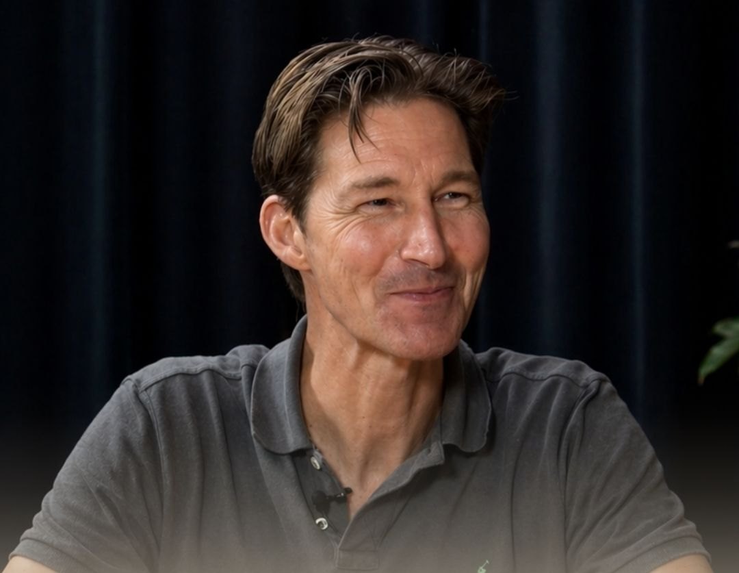 Robert van der Linden tijdens de opname van zijn videoportret