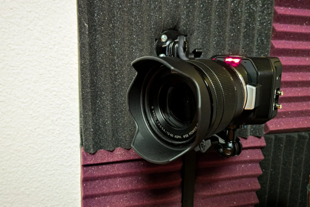 Camera-opstelling voor een videopodcast