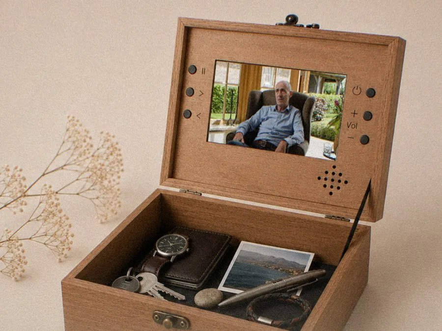 De herinneringendoos met ingebouwd schermpje