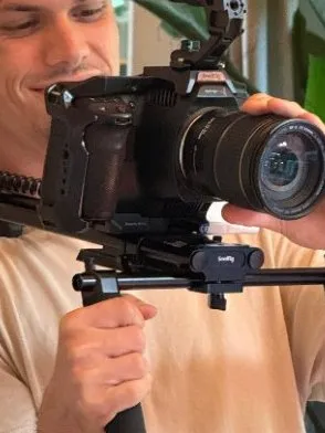 Camera van Portretmakers tijdens een opname
