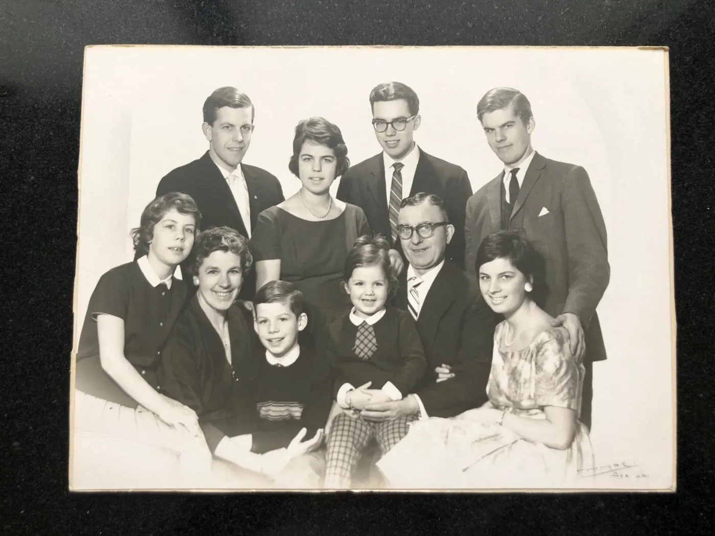 Een oude familiefoto van de familie Born
